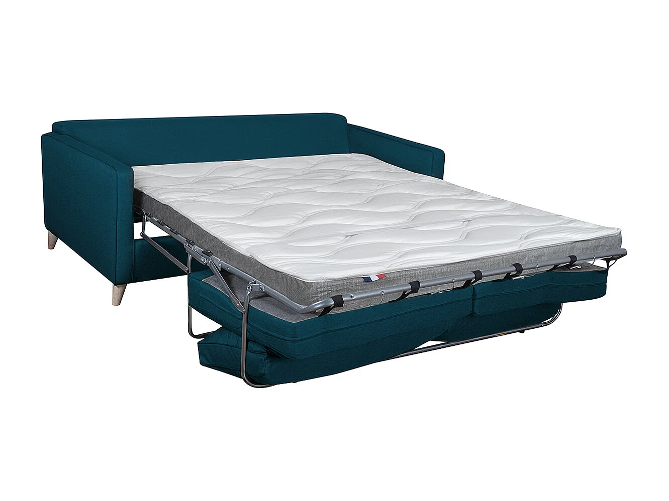 Schlafsofa skandinavisch 3 Plätze blaugrün PAPEL