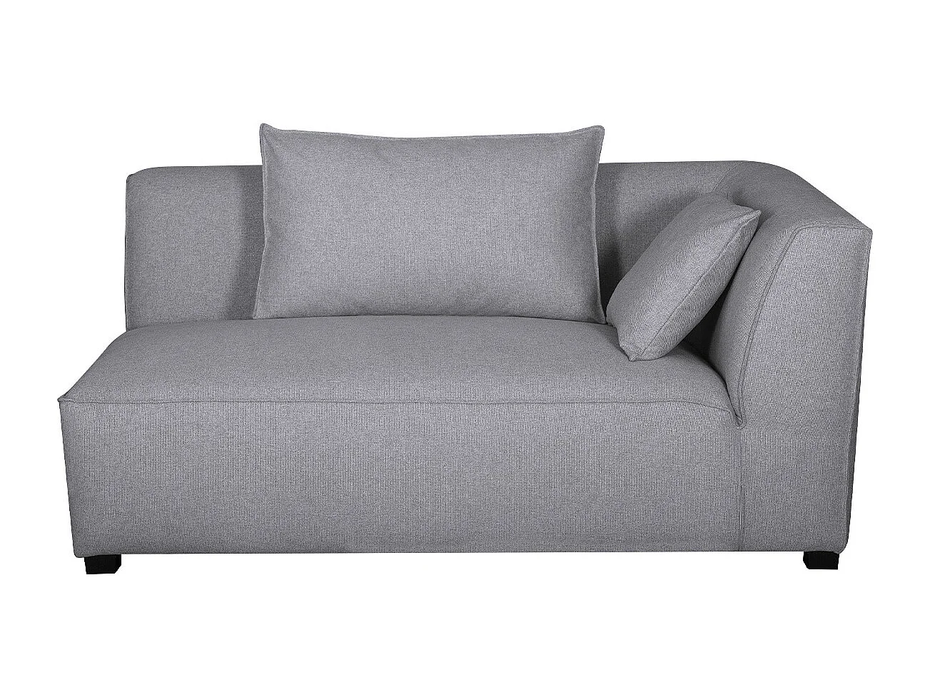 Module d'angle droit pour canapé en tissu gris clair PLURIEL