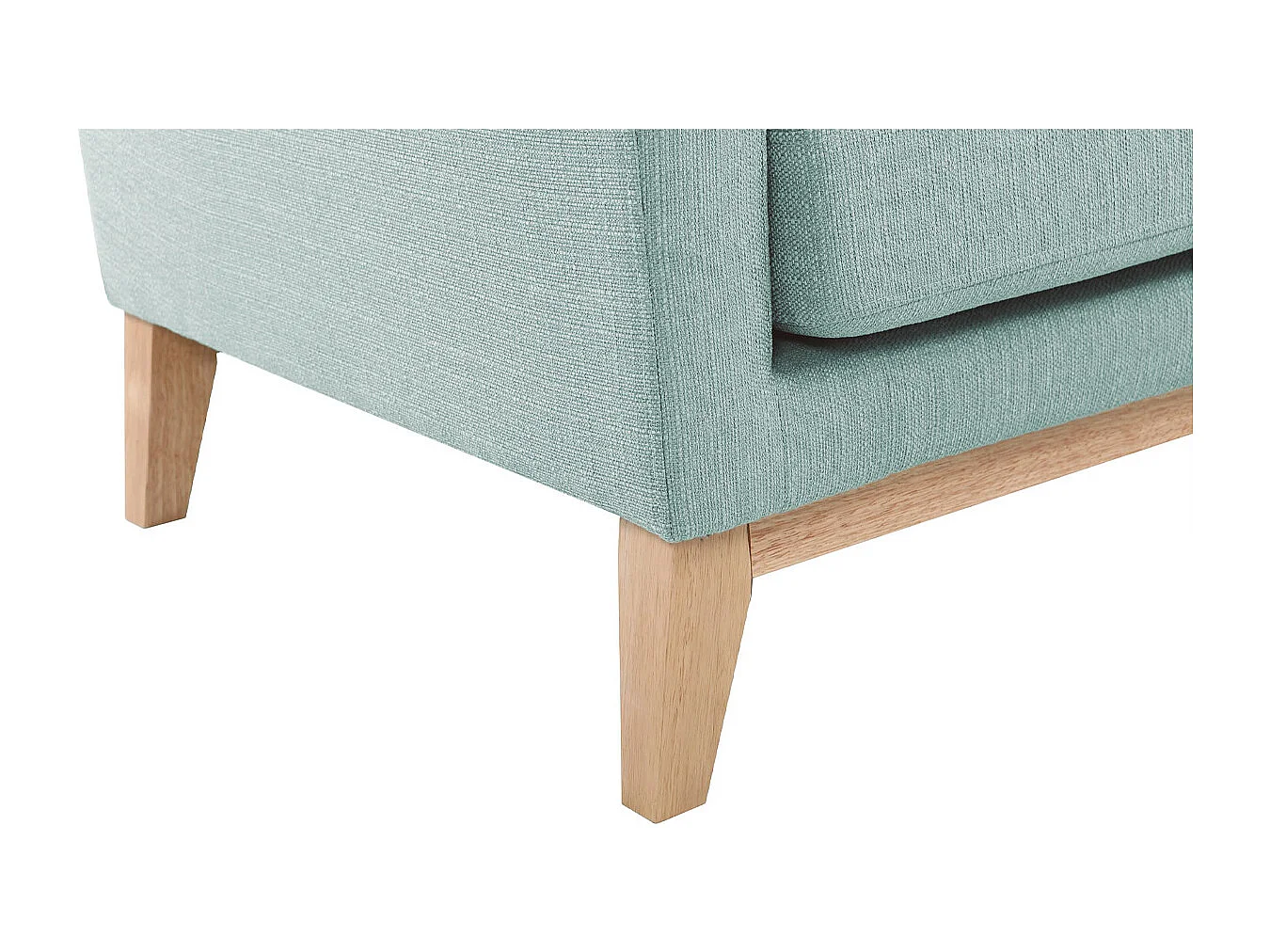 Skandinavisches Ecksofa links OSLO aus lagunengrünem, abziehbarem Stoff