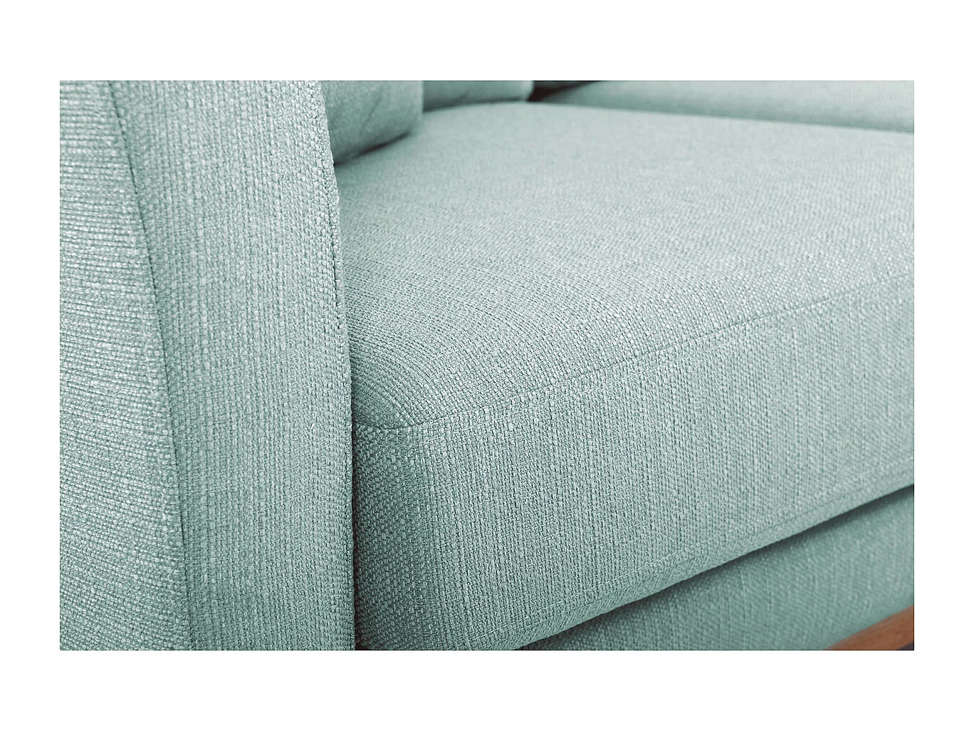 Sofá de esquina izquierda nórdico en tejido azul lago desenfundable OSLO