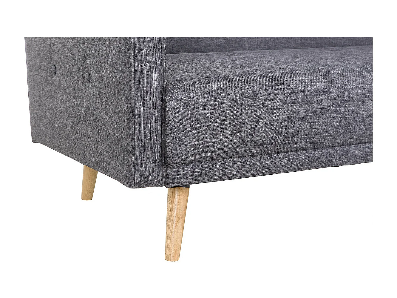 Sofá convertible 3 plazas diseño escandinavo gris oscuro ULLA