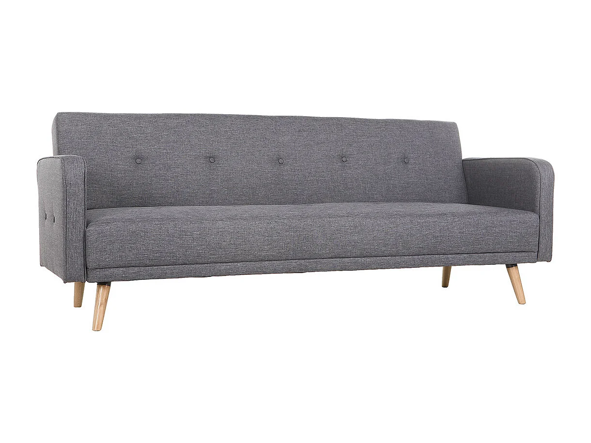 Sofá convertible 3 plazas diseño escandinavo gris oscuro ULLA