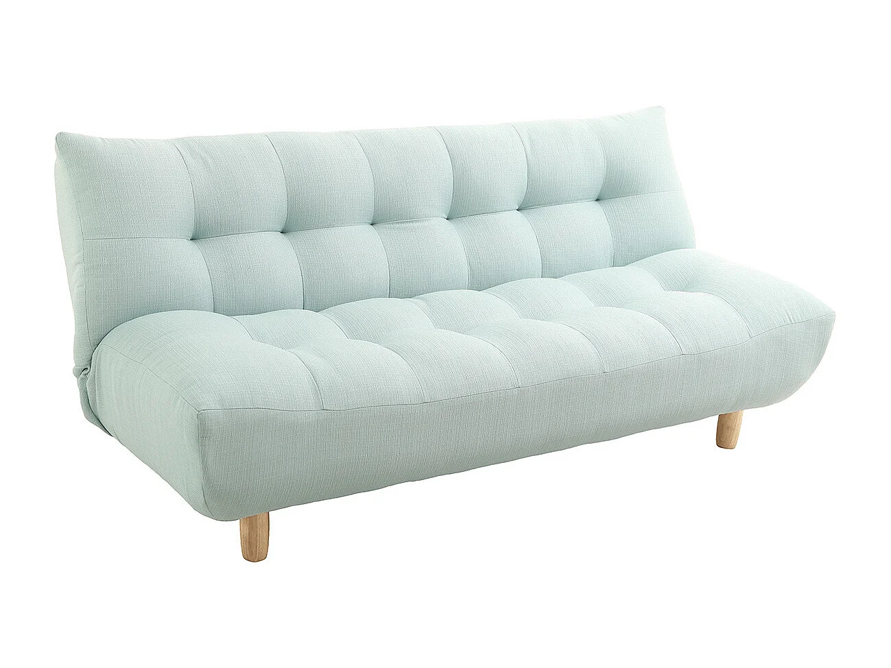 Design-Schlafsofa skandinavisch Grün und Eiche YUMI