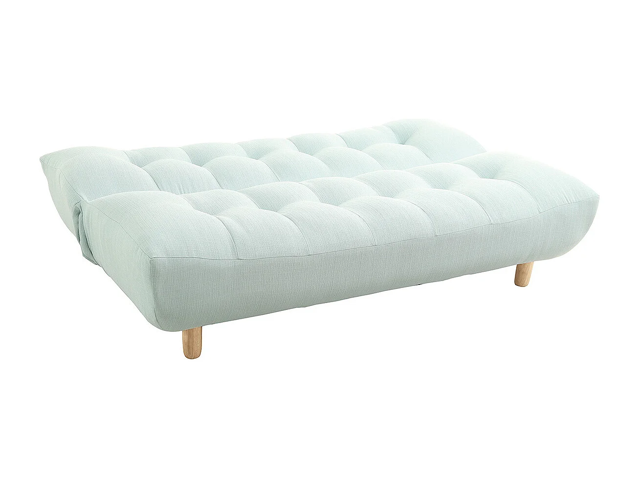 Design-Schlafsofa skandinavisch Grün und Eiche YUMI
