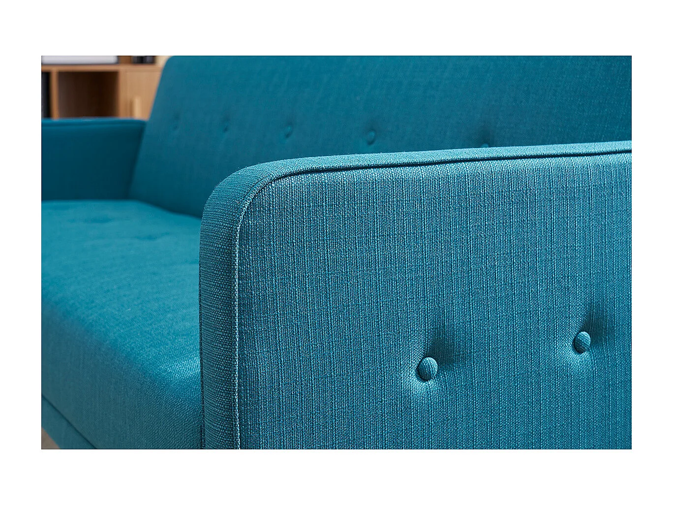 Sofa verstellbar 3 Plätze skandinavisches Design Blaugrün ULLA