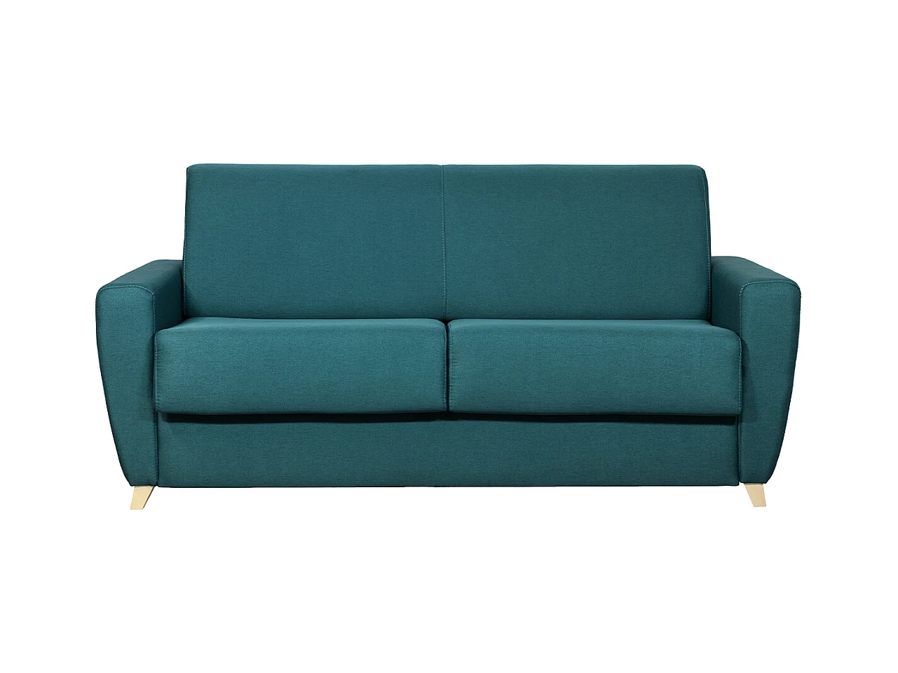 Sofá cama nórdico azul petróleo con colchón de 18 cm GRAHAM