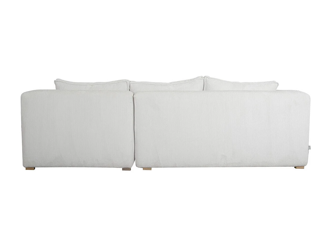 Sofá chaise longue de diseño de pana color crudo 3-4 plazas PANAM