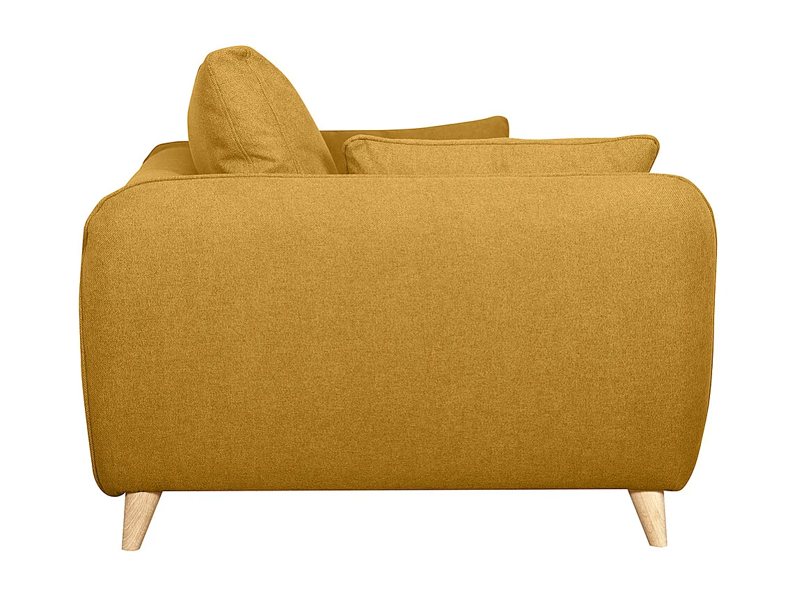 Divano letto scandinavo 3 posti giallo cumino con materasso 10 cm CREEP