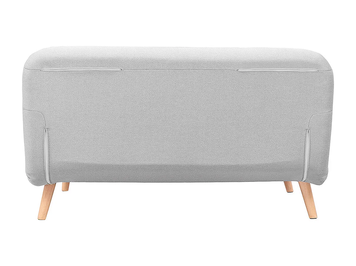 Sofá cama convertible 2 plazas en tejido gris claro AMIKO