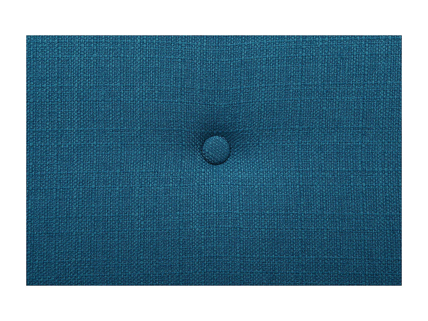 Canapé convertible scandinave 3 places en tissu bleu canard et bois clair OSCAR