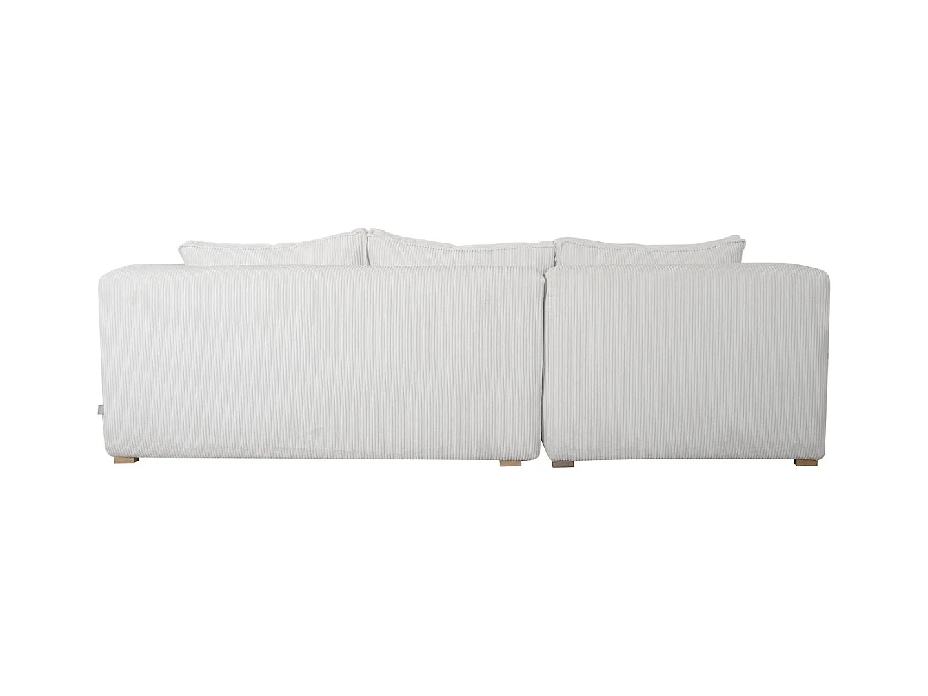 Sofá chaise longue a la izquierda de diseño de pana color crudo 3-4 plazas - PANAM