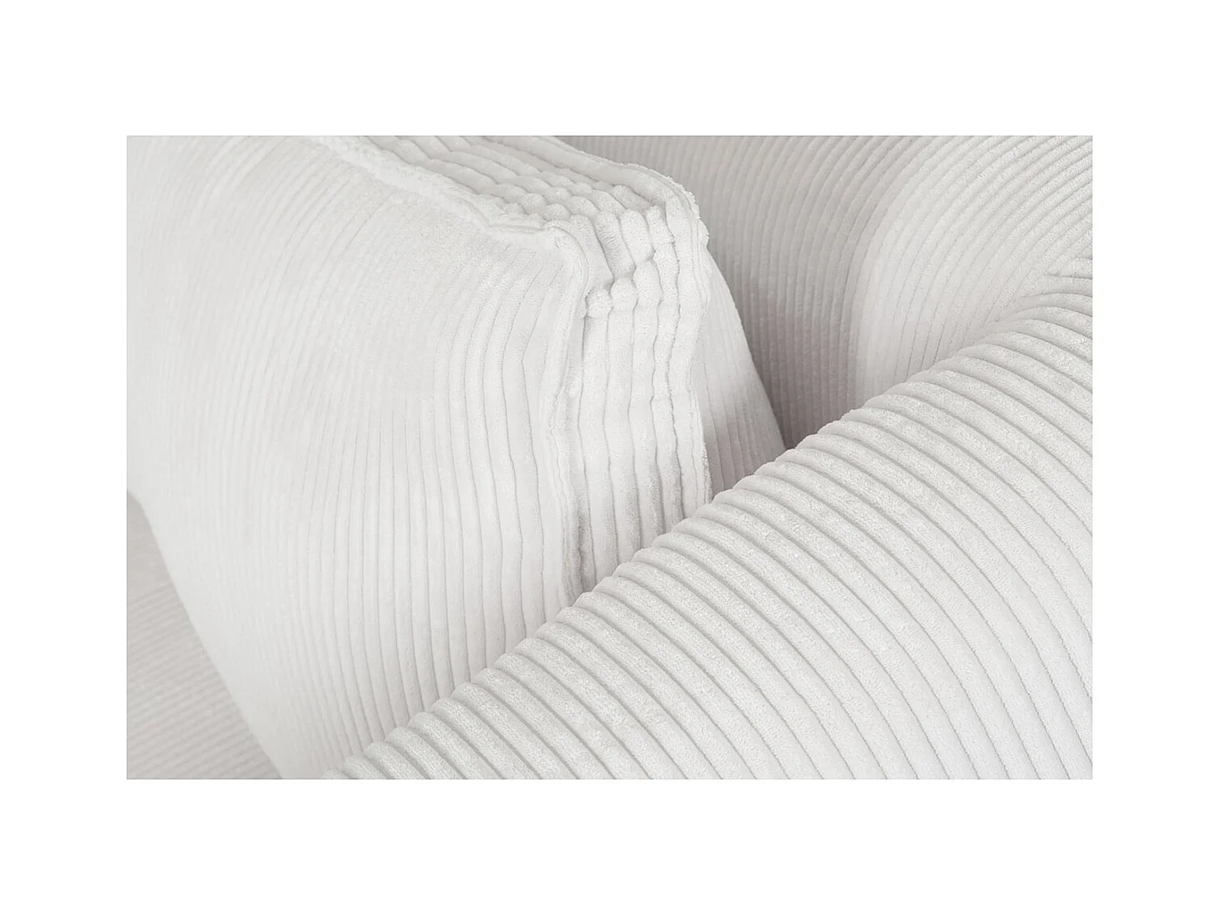 Sofá chaise longue a la izquierda de diseño de pana color crudo 3-4 plazas - PANAM