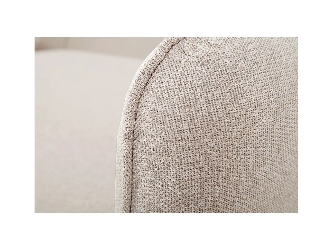 Sofá cama con chaise longue 3-4 plazas con canapé de tela beige y madera clara DRISS