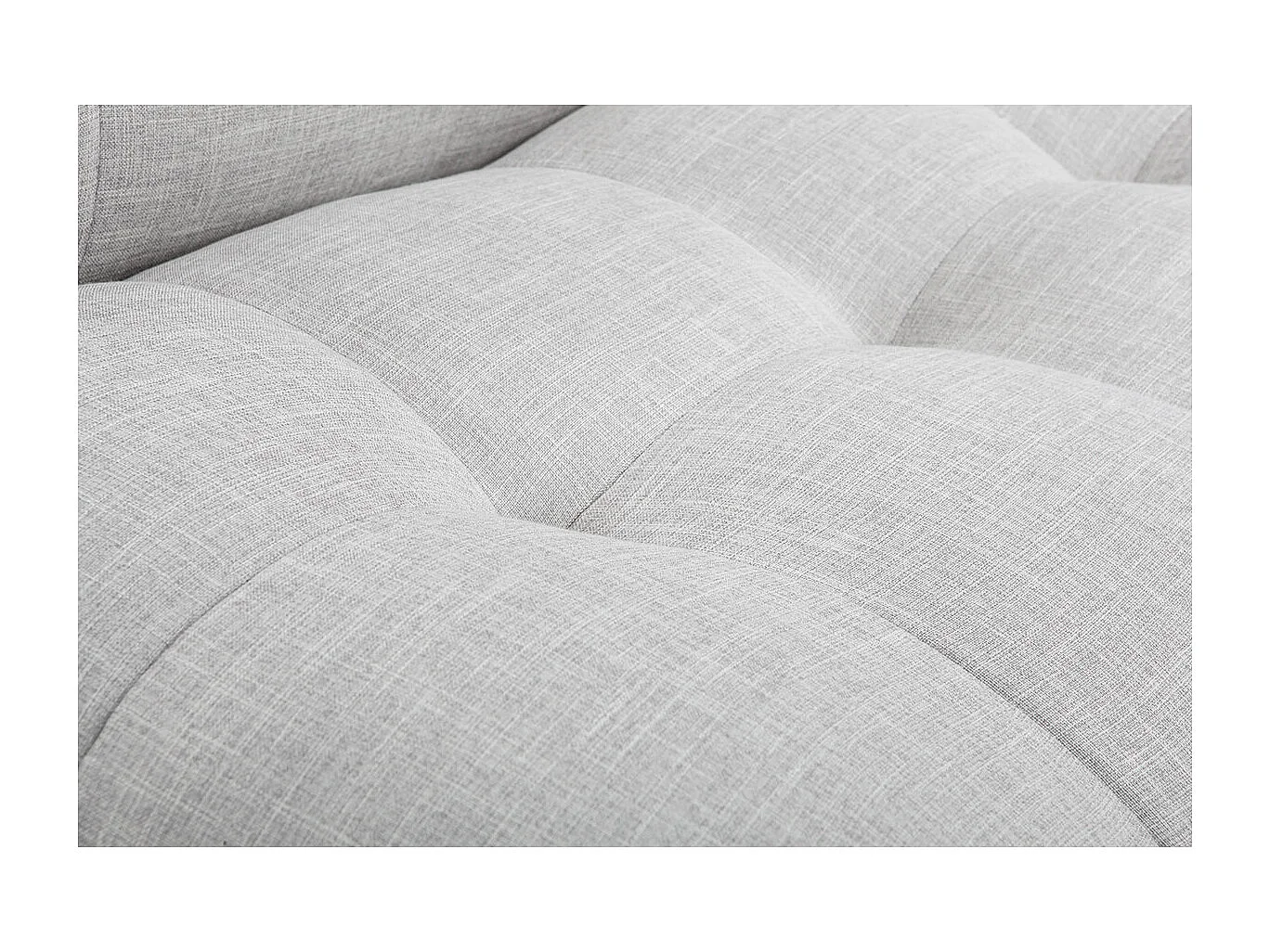 Canapé convertible scandinave 3 places en tissu gris clair et bois clair YUMI