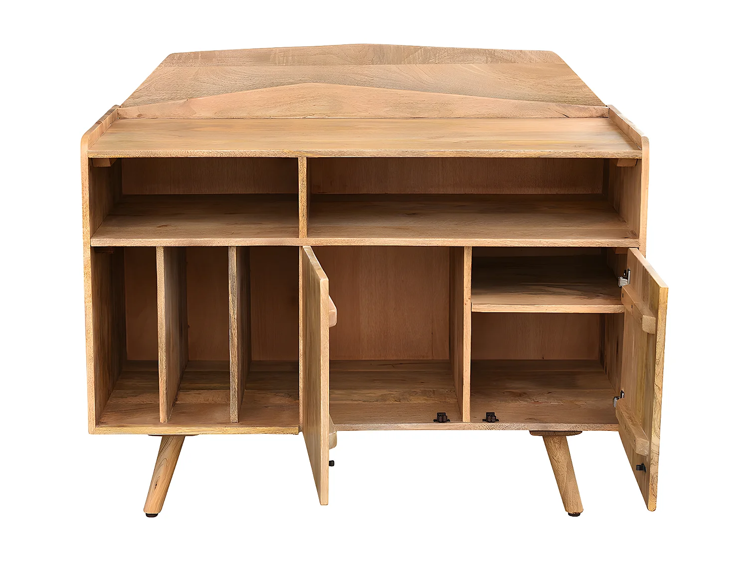 Buffet meuble de rangement vinyles en bois manguier massif L105 cm MATAHARI