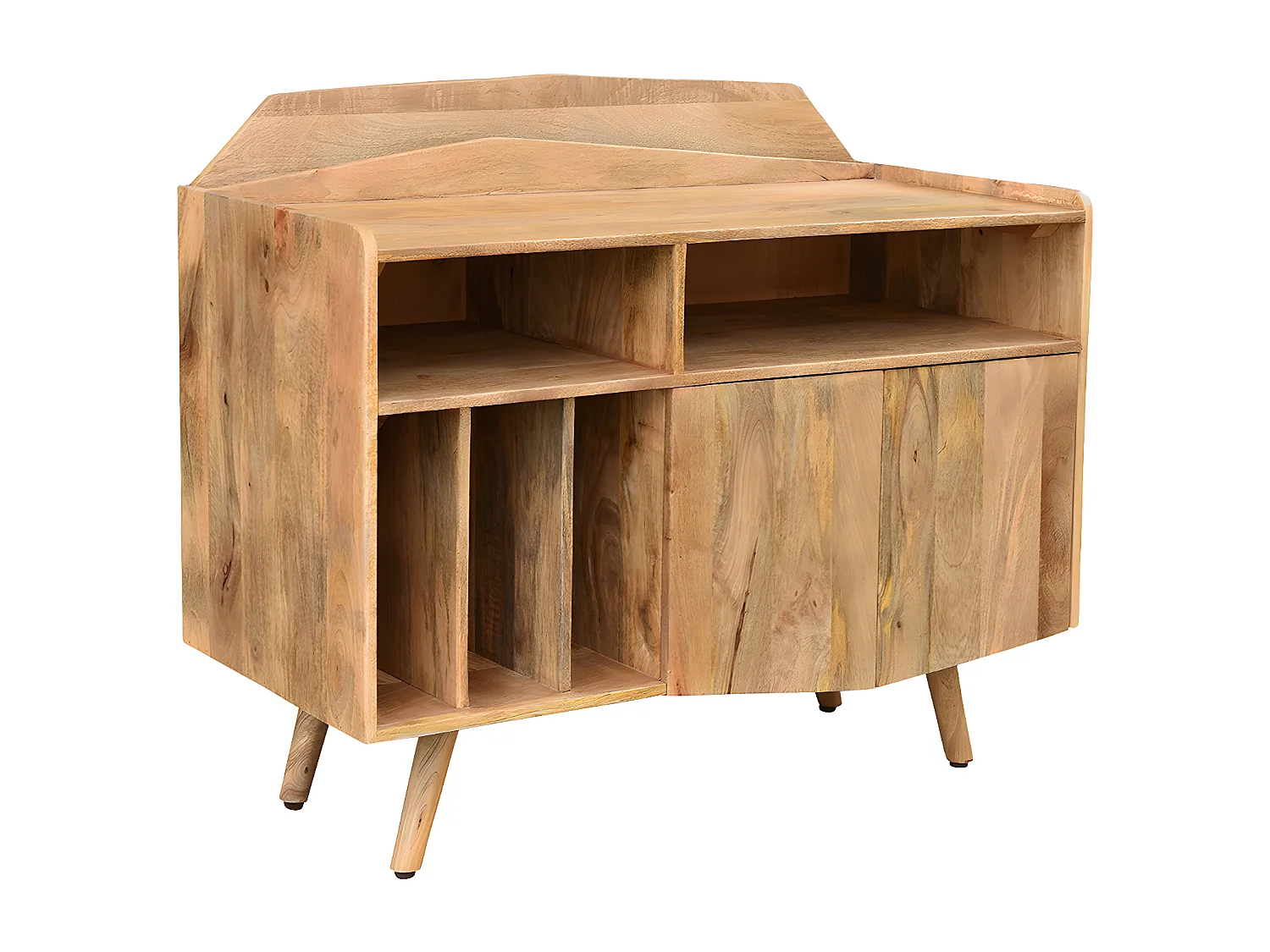 Buffet meuble de rangement vinyles en bois manguier massif L105 cm MATAHARI