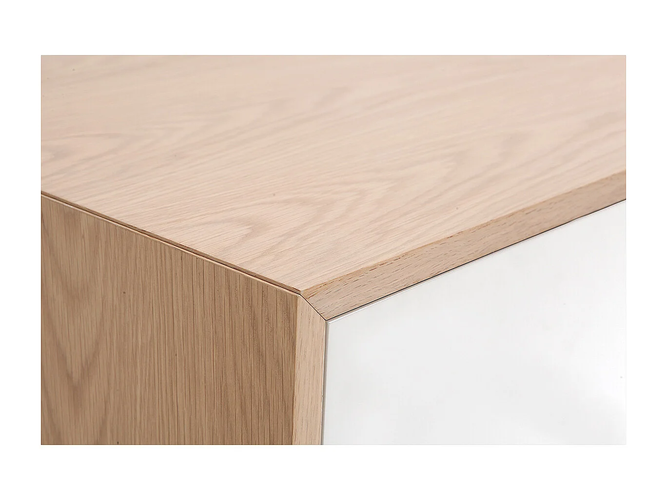 Buffet scandinave bois et blanc 2 portes 3 tiroirs L195cm SID