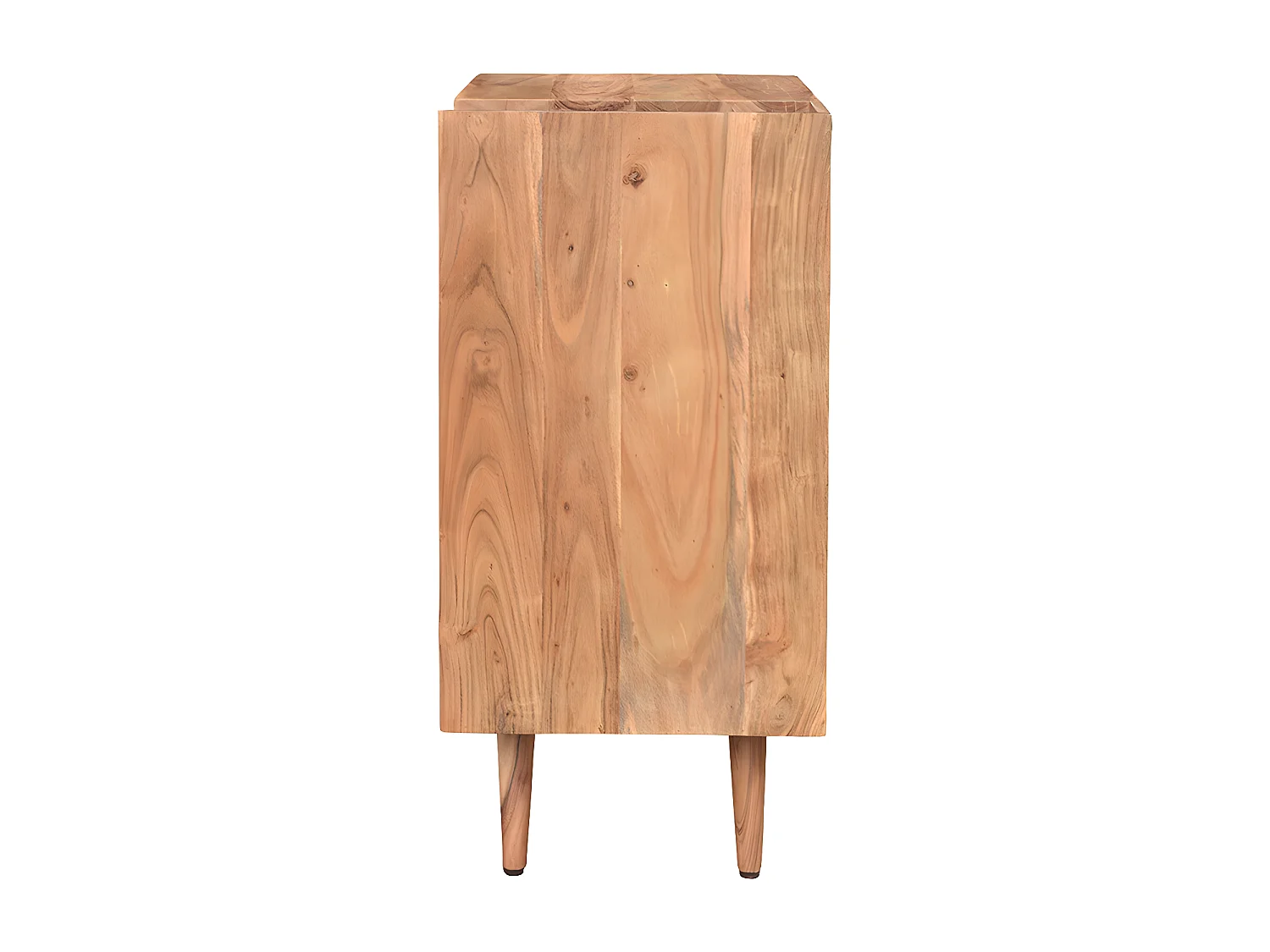 Meuble de rangement vinyles en bois massif L65 cm VIRGILE