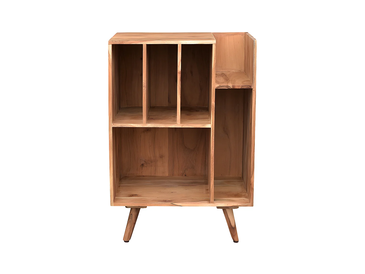 Meuble de rangement vinyles en bois massif L65 cm VIRGILE