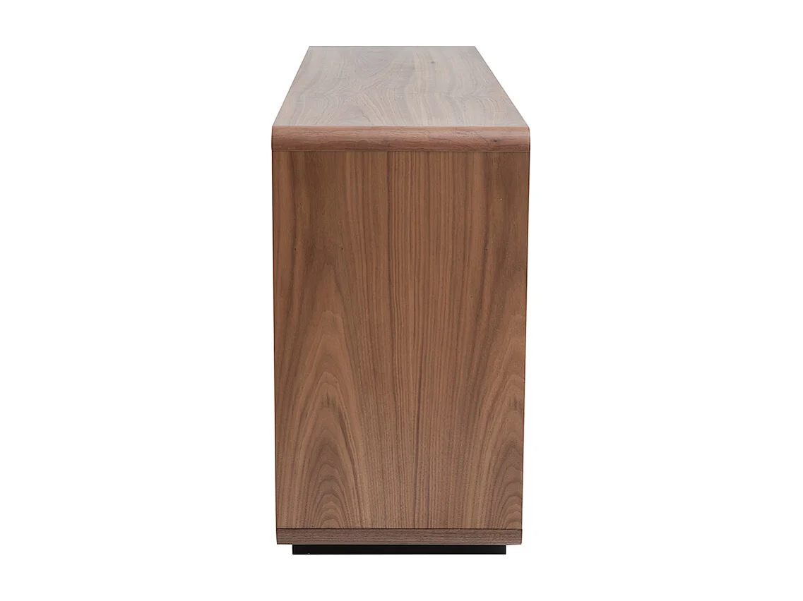 Buffet design en bois foncé noyer 3 portes 3 tiroirs L160 cm JAKO