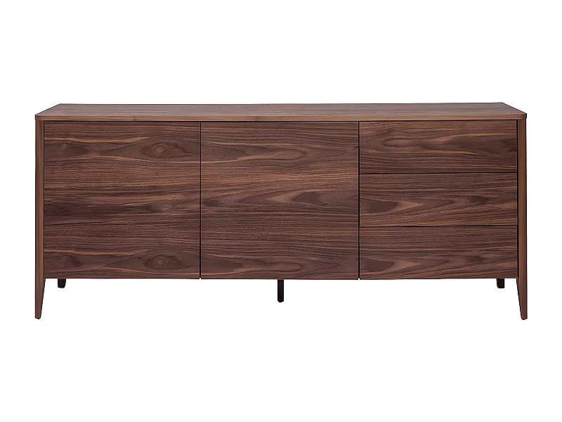 Aparador vintage con 2 puertas y 3 cajones nogal 180 cm BENJA