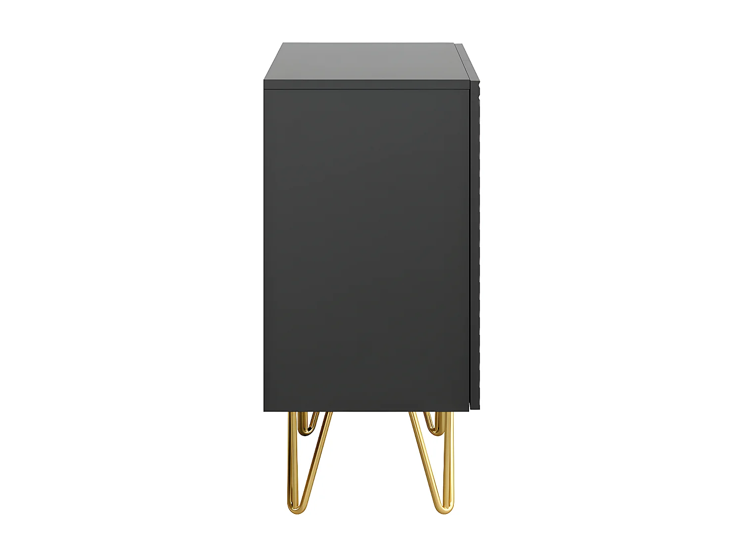 Aparador negro y metal dorado 2 puertas 107 cm OZEN