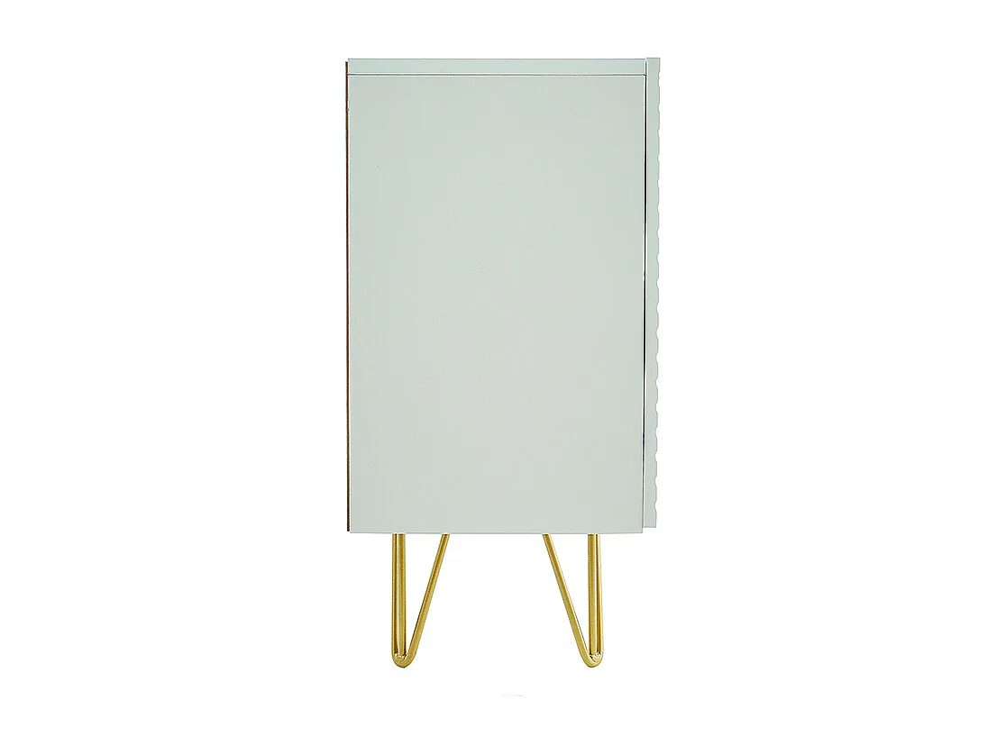 Aparador de diseño blanco y dorado 160 cm anchura OZEN