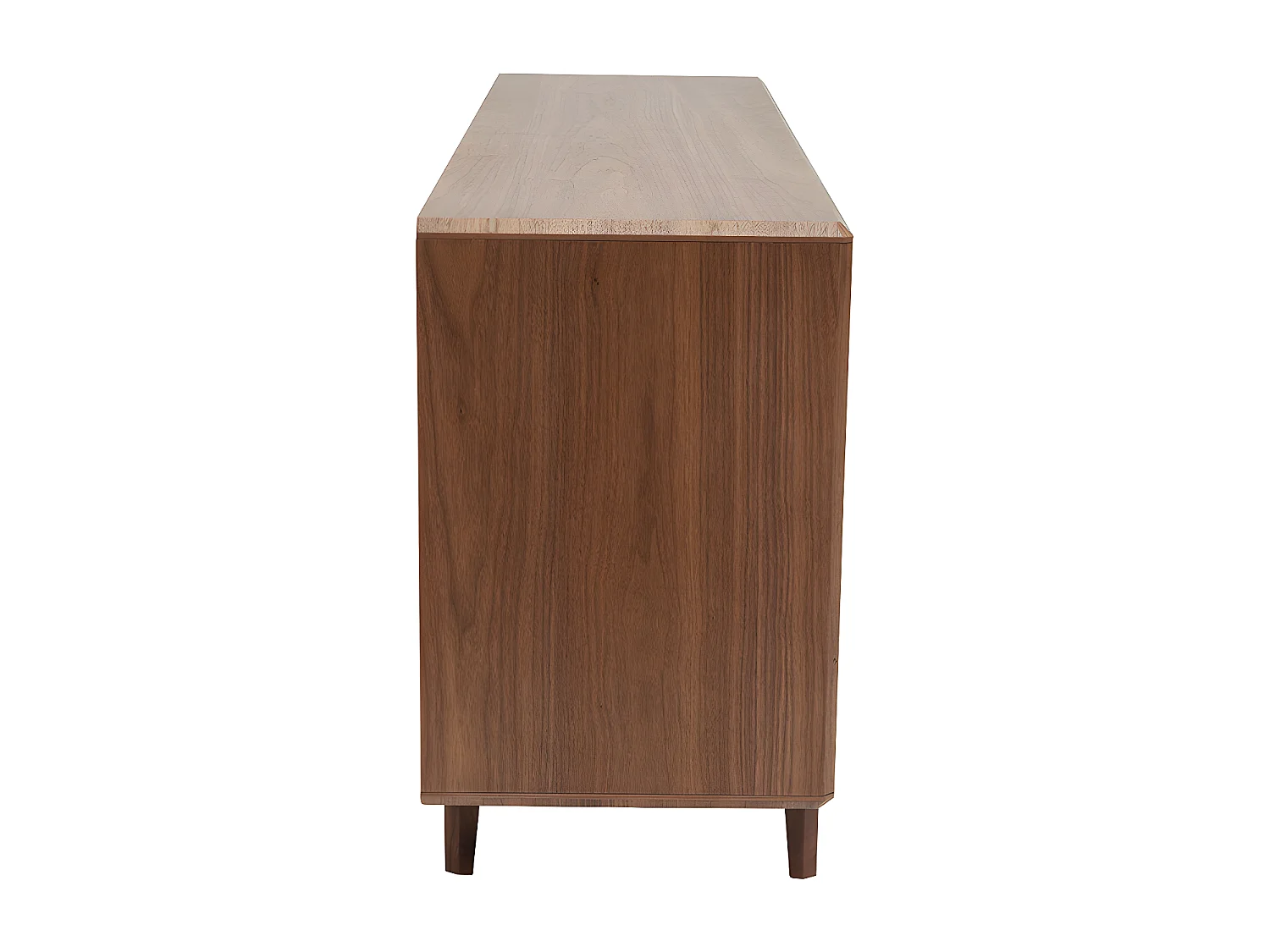 Buffet vintage en bois foncé noyer 4 portes L160 cm SUVA