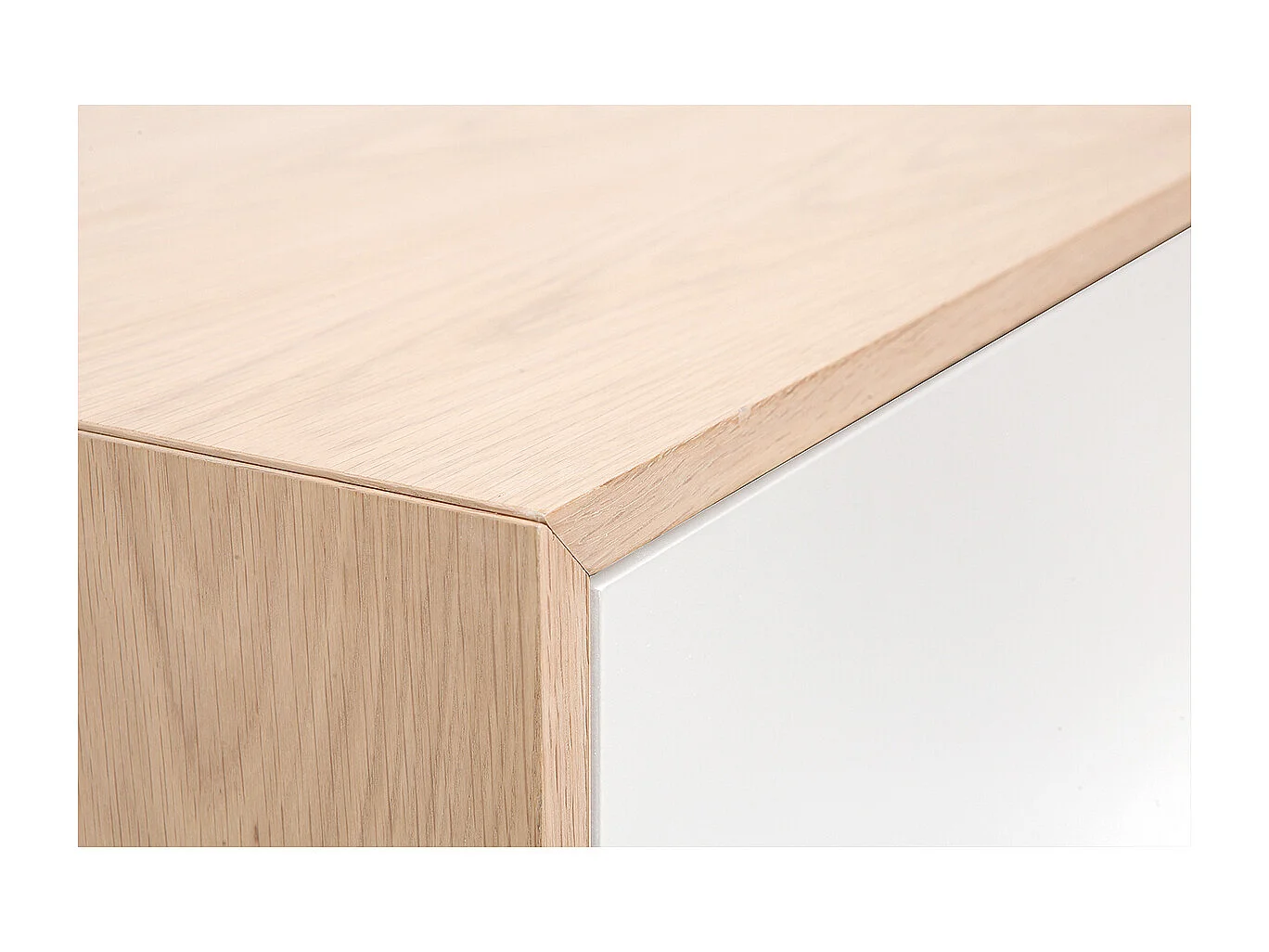 Mobiletto buffet scandinavo alto in legno Bianco 125 cm SID