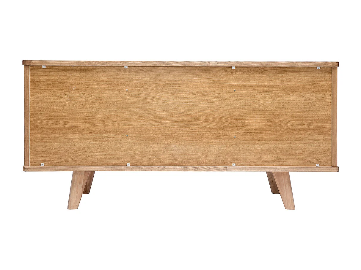 Buffet scandinave en bois clair 2 portes 3 tiroirs L160 cm FIFTIES