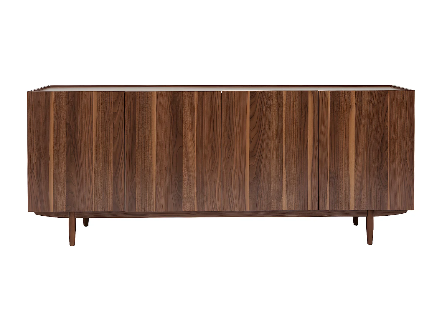 Buffet vintage en bois foncé 4 portes L180 cm SANAA