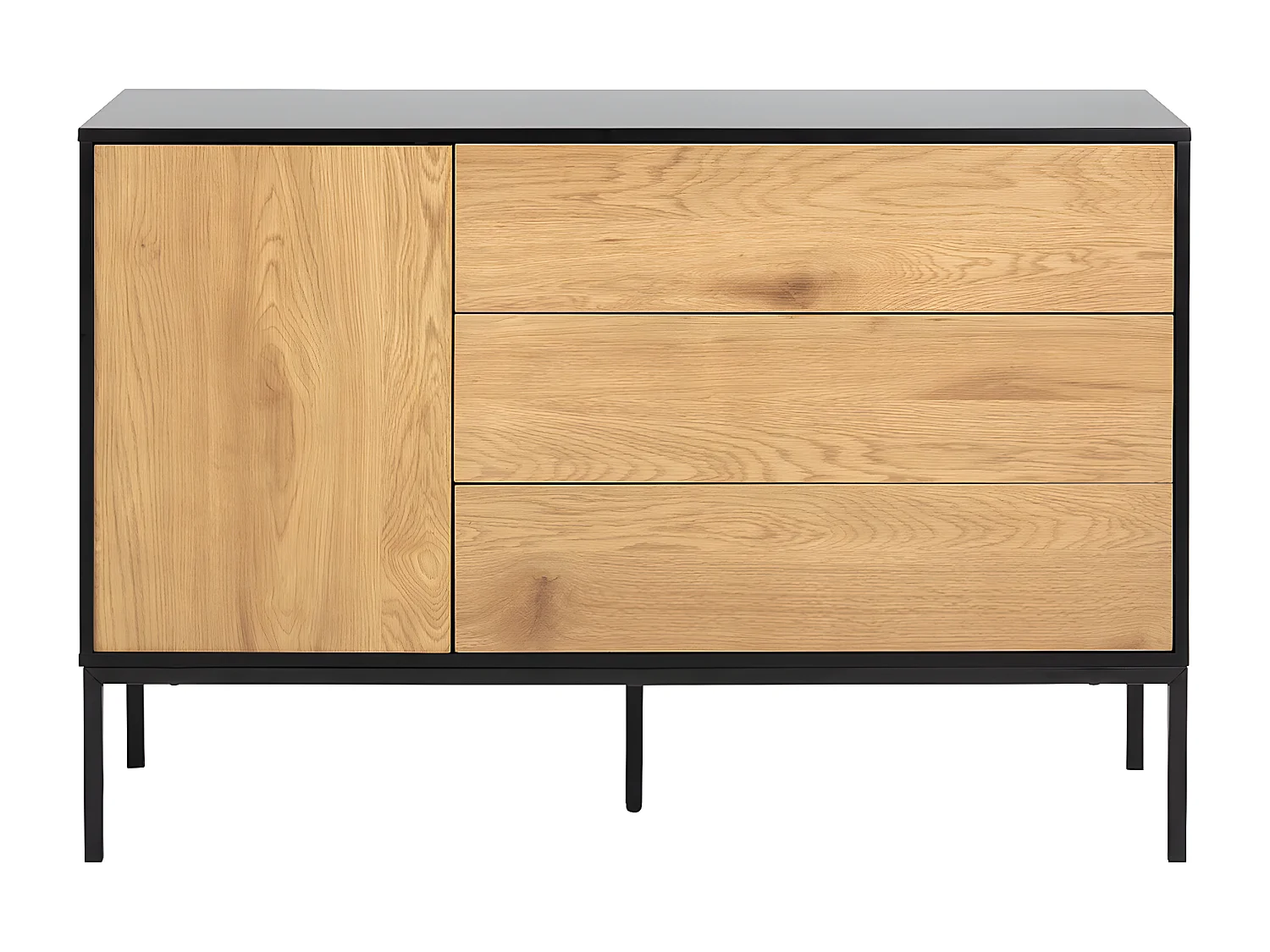 Industrielle Anrichte aus Metall und Holz TRESCA