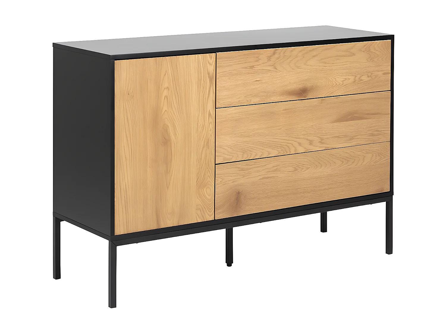 Industrielle Anrichte aus Metall und Holz TRESCA