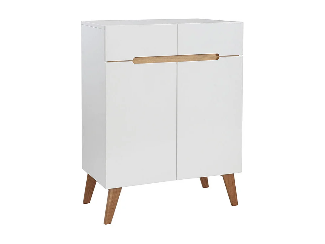 Aparador escandinavo blanco y fresno 80cm MELKA