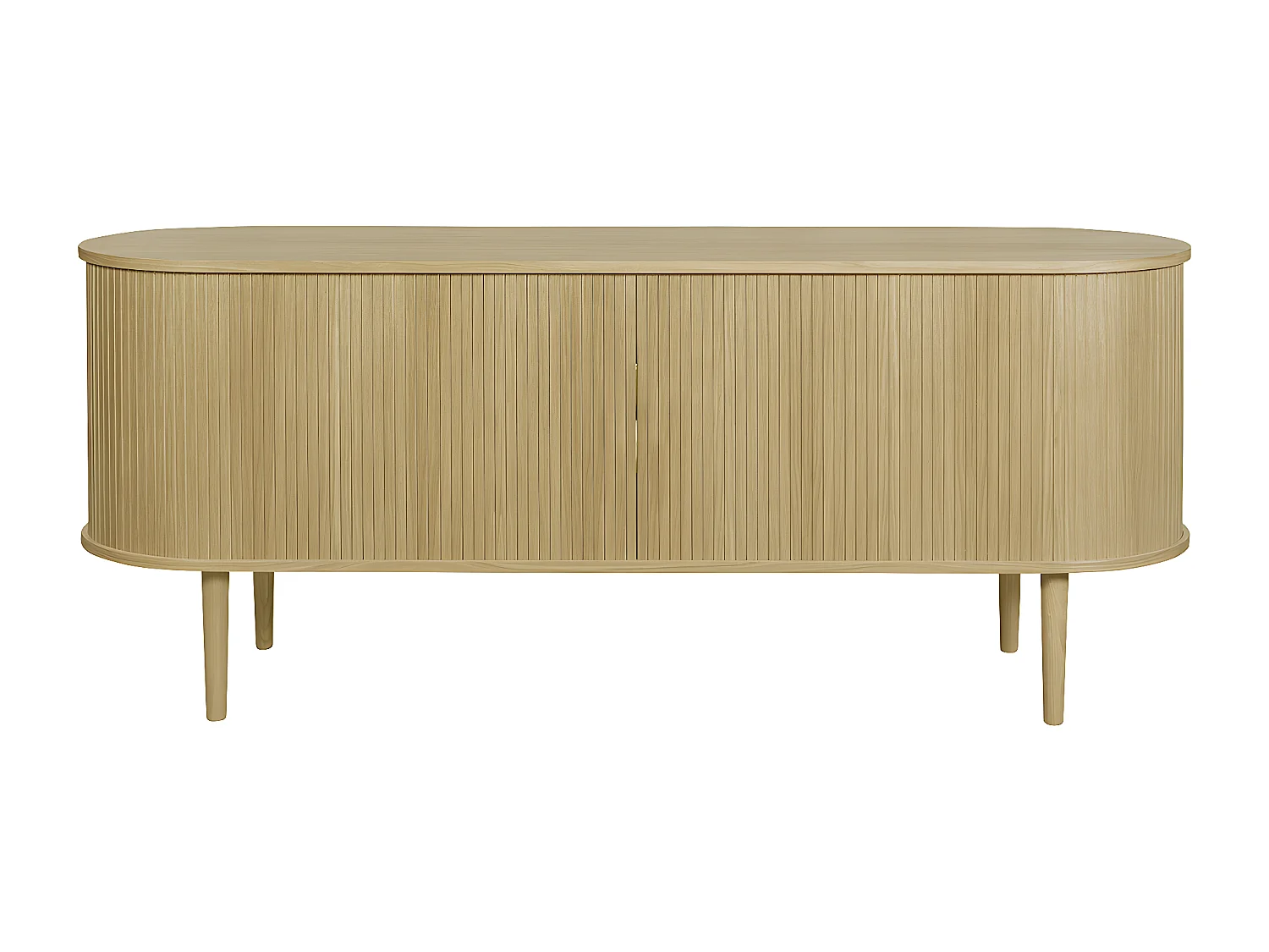 Buffet vintage en bois clair chêne 2 portes coulissantes L160 cm EPIC