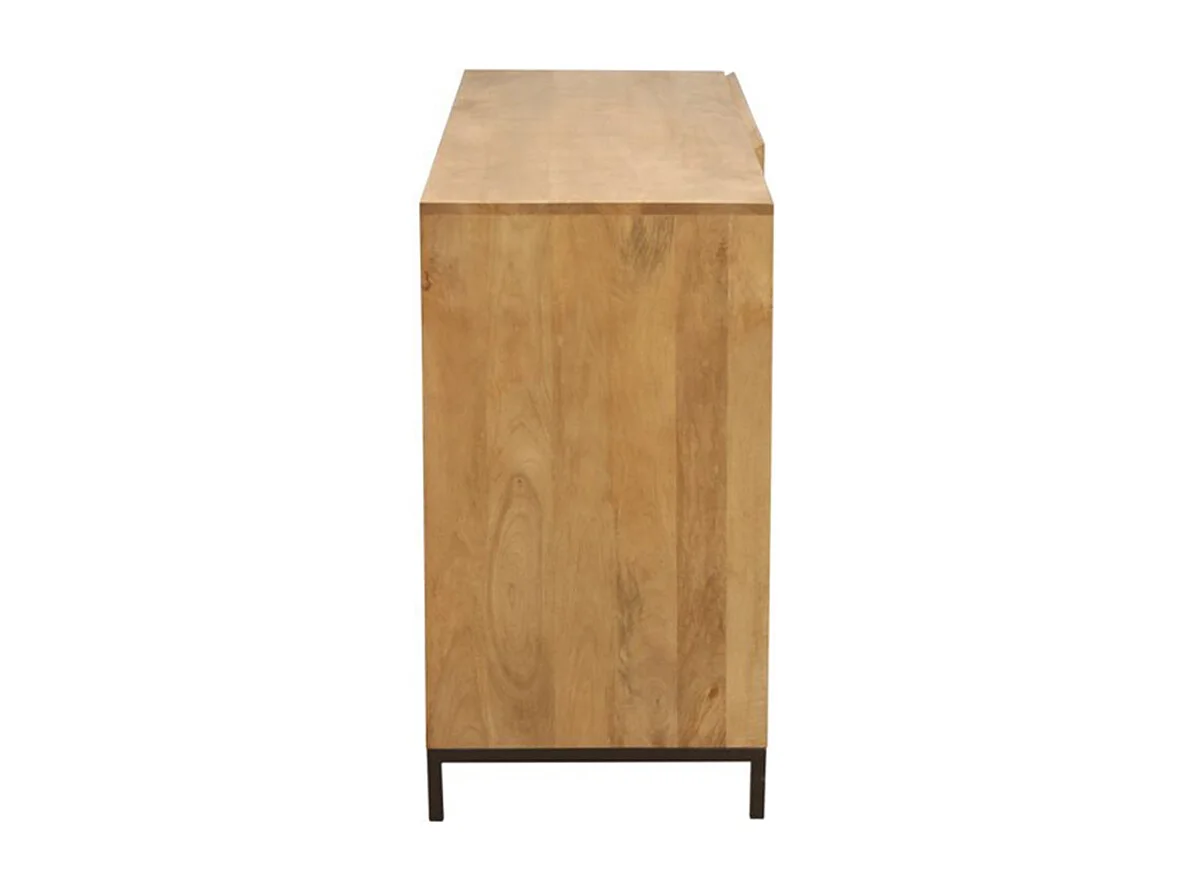 Sideboard Industrie-Stil Mangoholz und Metall YPSTER
