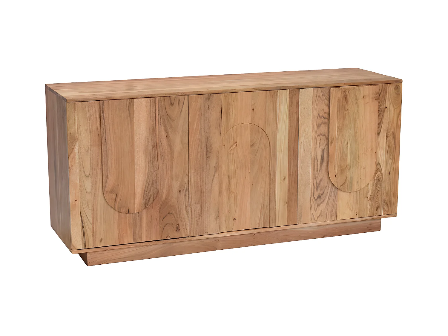 Buffet en bois massif gravé 3 portes L160 cm ARK