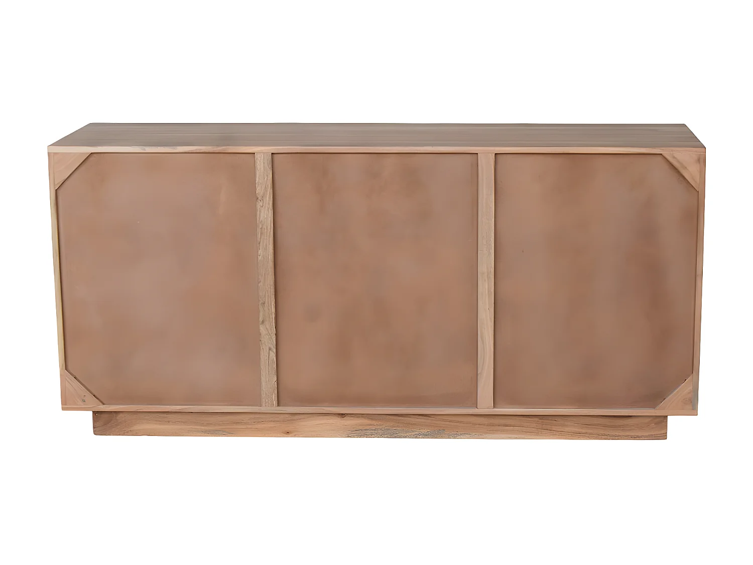 Sideboard aus Massivholz mit Relief 3 Türen B160 cm ARK