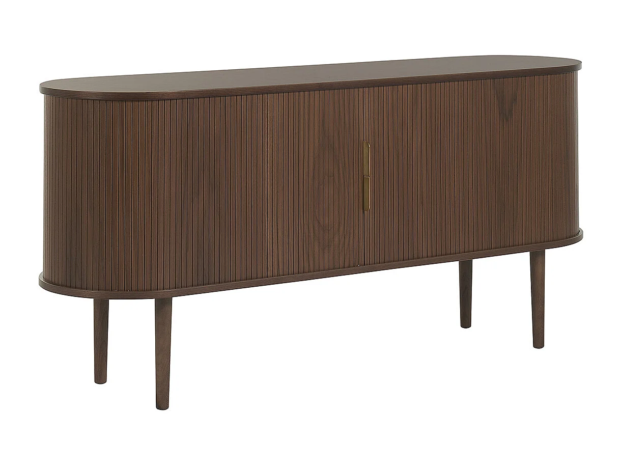 Aparador vintage de madera oscura con 2 puertas correderas 160 cm EPIC