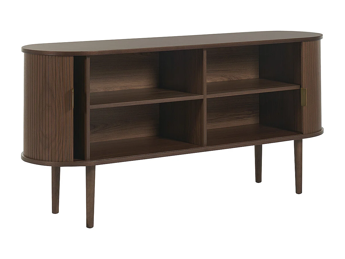 Aparador vintage de madera oscura con 2 puertas correderas 160 cm EPIC