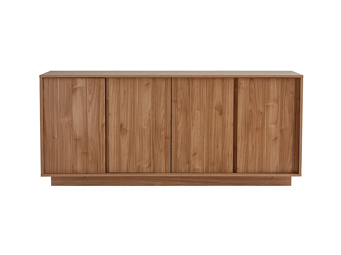 Buffet scandinave finition bois chêne 4 portes L180 cm COMO