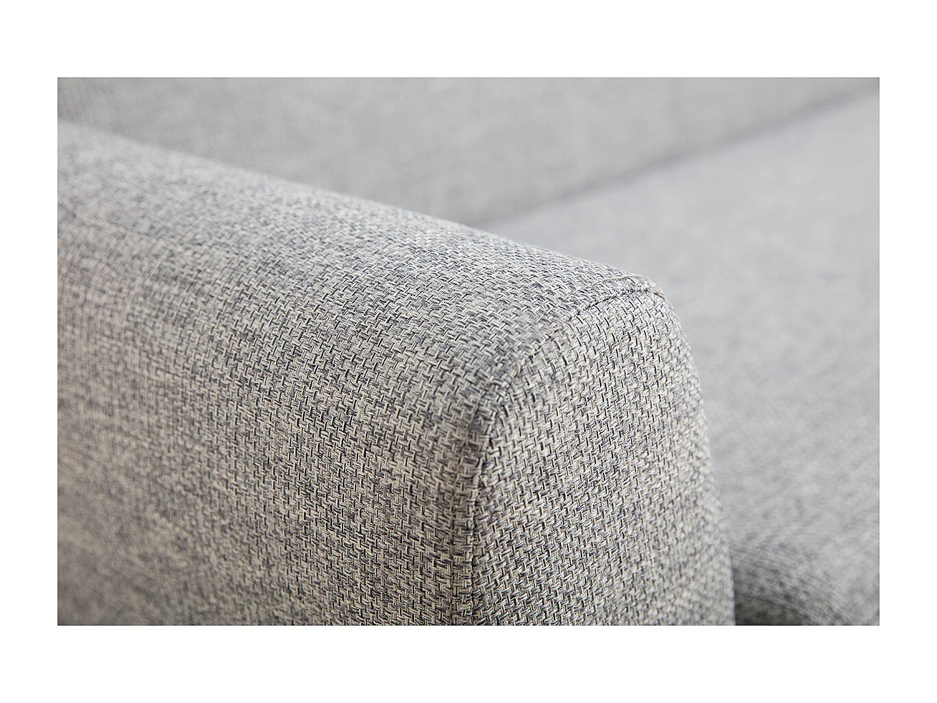 Sofá nórdico 3 plazas gris claro y madera PURE