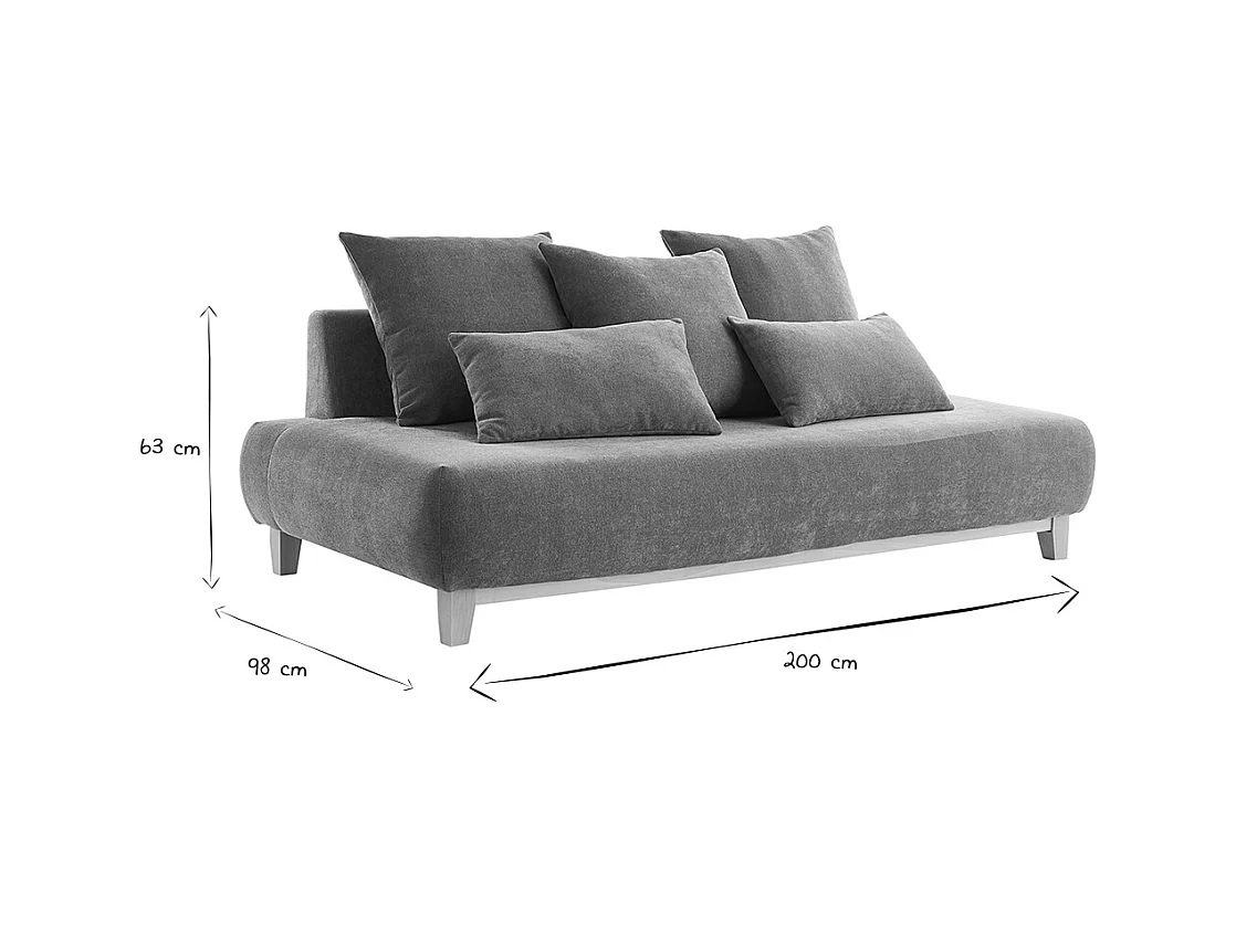 Canapé 3 places en tissu effet velours texturé terre brûlée et bois clair L200 cm ODEON