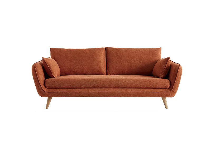 Sofá nórdico 3 plazas color ladrillo CREEP