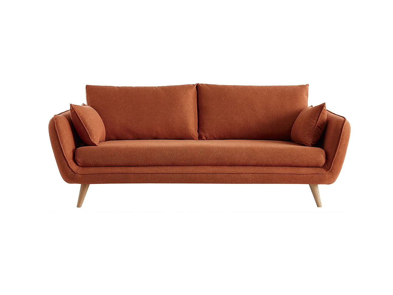 Sofá nórdico 3 plazas color ladrillo CREEP