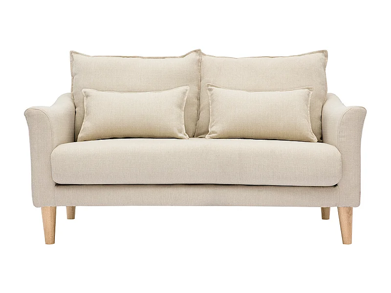Design-Sofa 2 Plätze beiger Stoff KATE