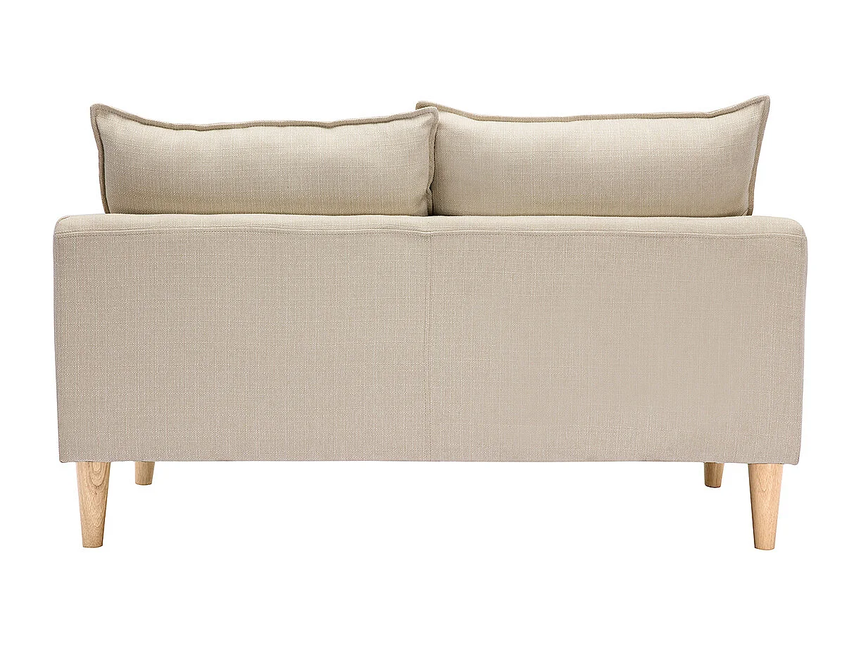 Design-Sofa 2 Plätze beiger Stoff KATE