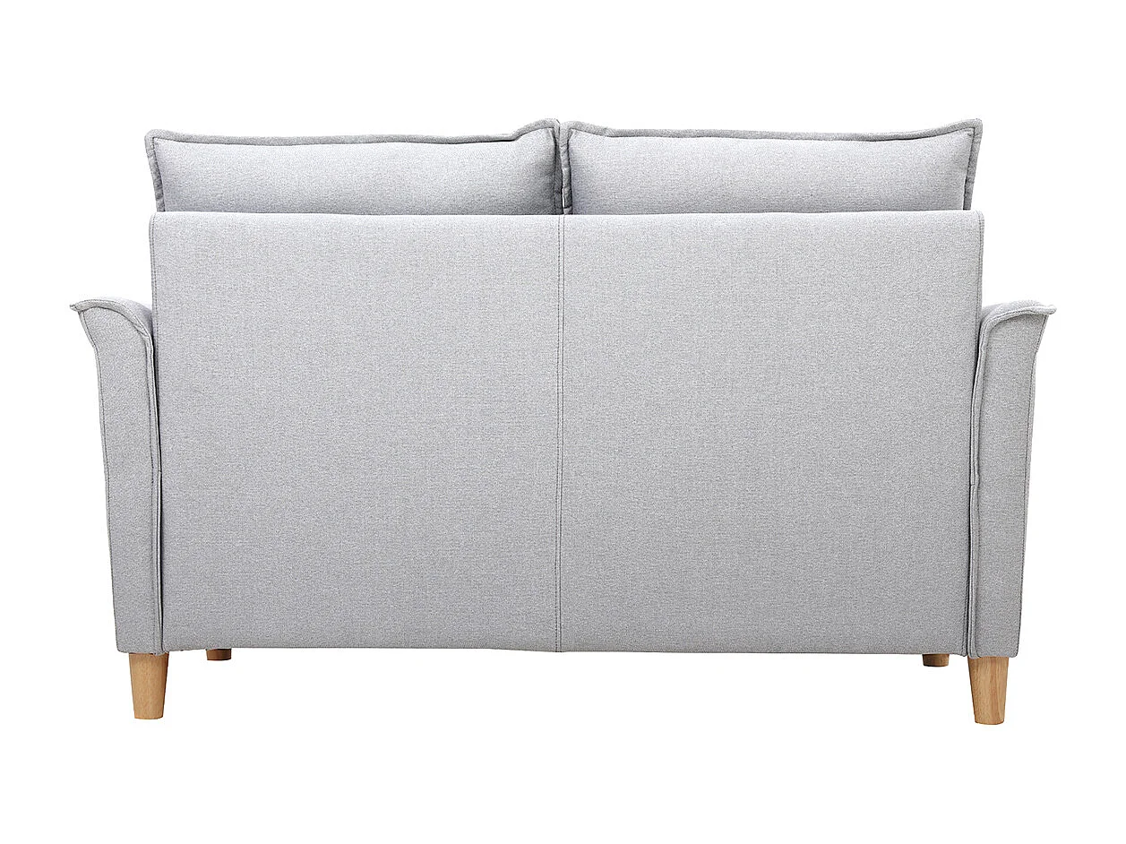 Sofá 2 plazas en tejido gris claro CLIFF