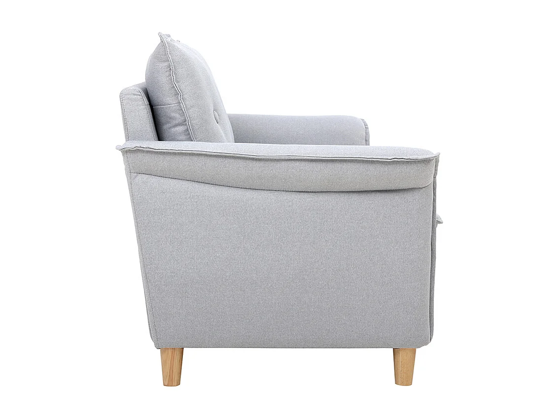 Sofá 2 plazas en tejido gris claro CLIFF