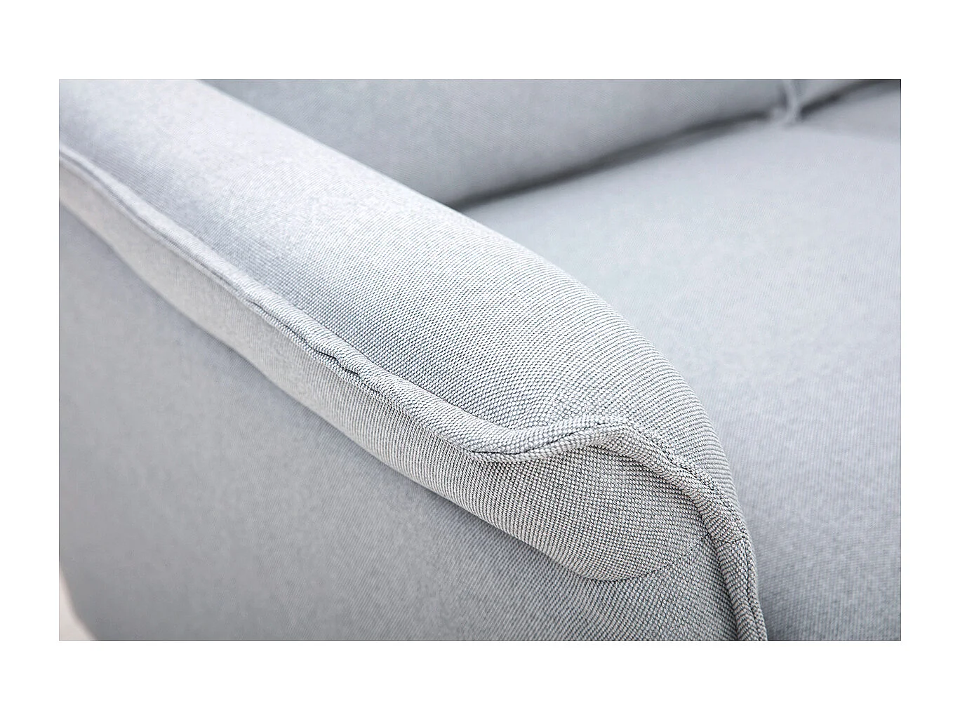 Sofá 2 plazas en tejido gris claro CLIFF
